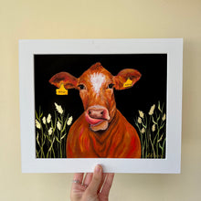 Load image into Gallery viewer, Limited Edition Gold Leaf Cow Print
