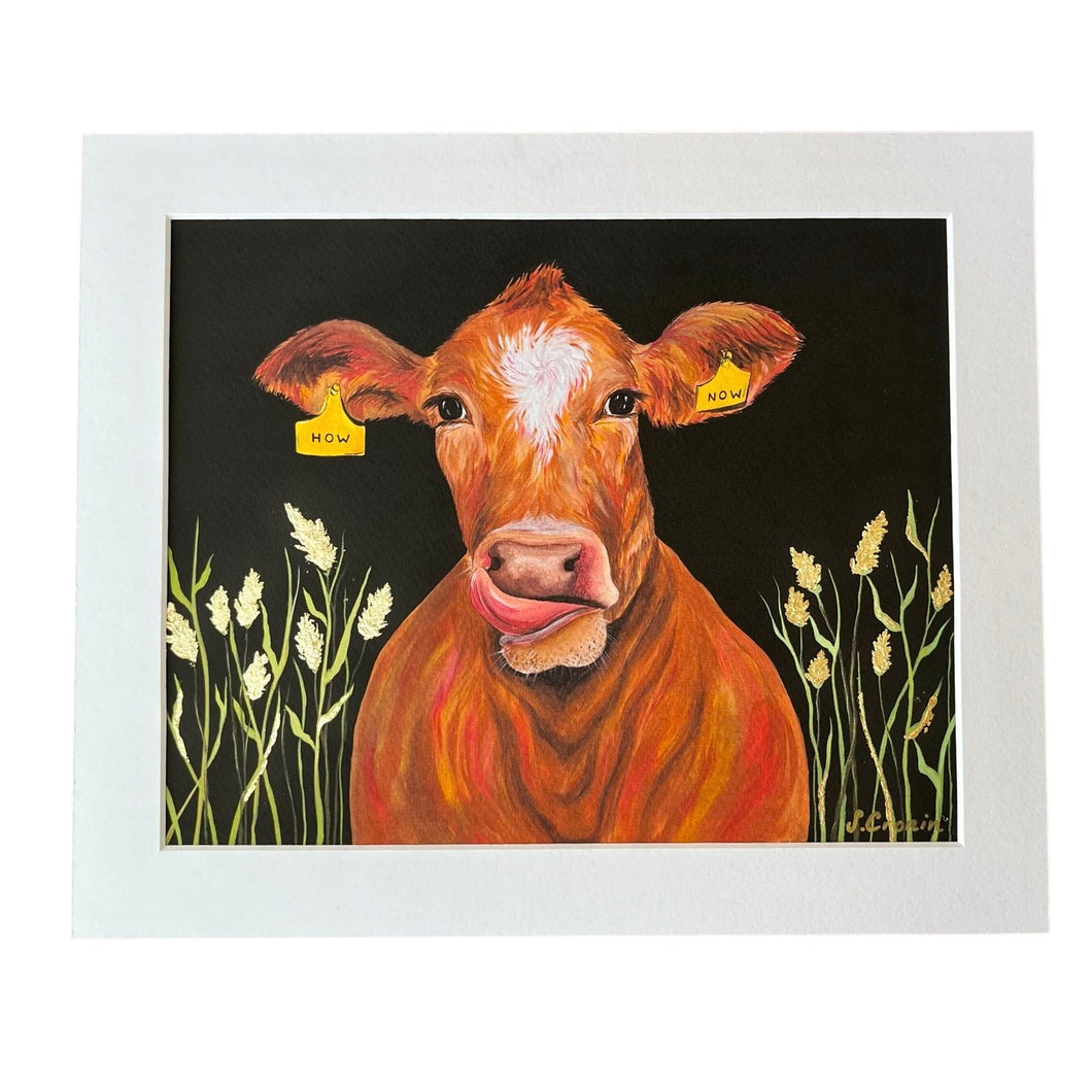 Limited Edition Gold Leaf Cow Print